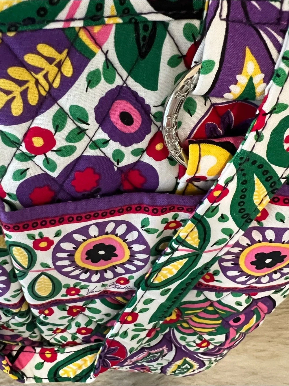 New VERA BRADLEY Viva La Vera Perfect Pocket Tote Tall Purple Commuter Laptop